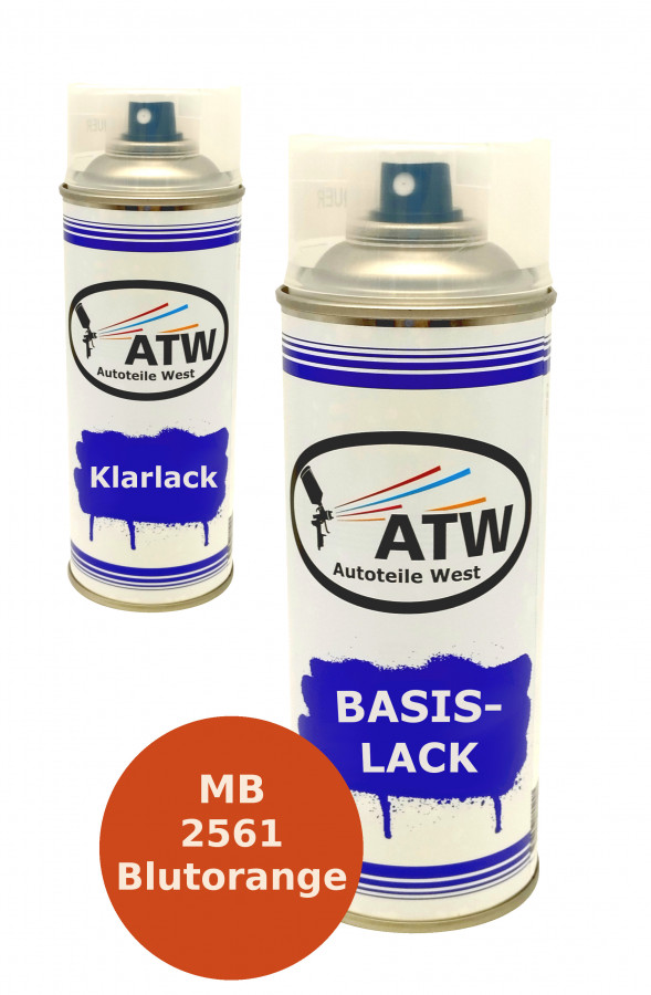 Autolack für Mercedes Benz 2561 Blutorange +400ml Klarlack Set